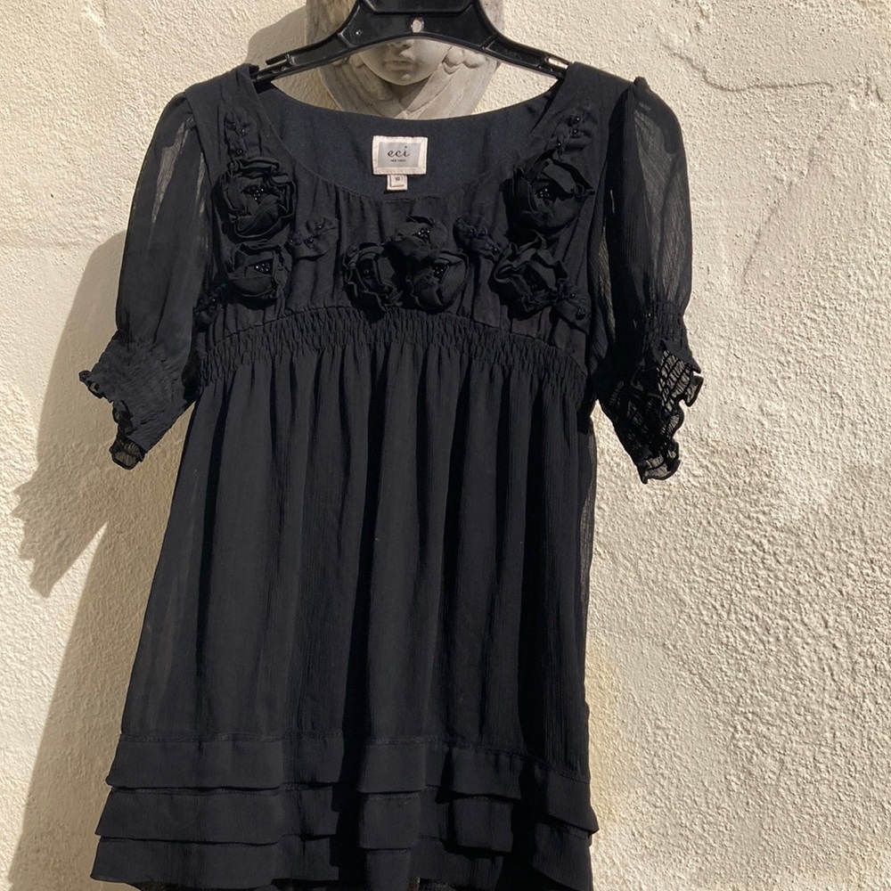 COPY - eci new york cottagecore style top blouse sz 10